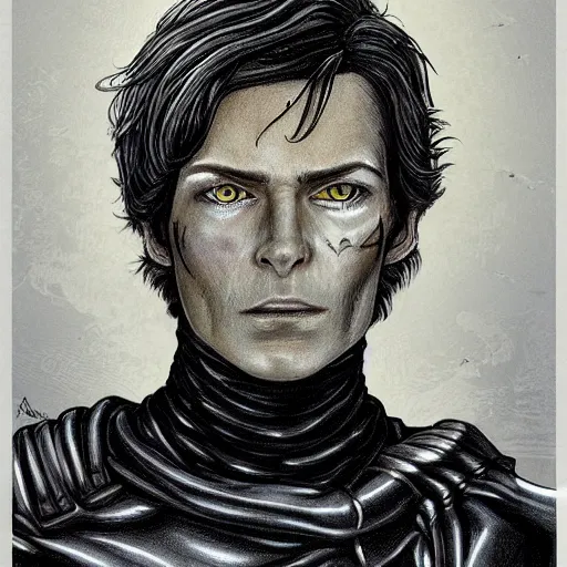 Prompt: paul atreides from dune in jan duursema detailed and realistic style