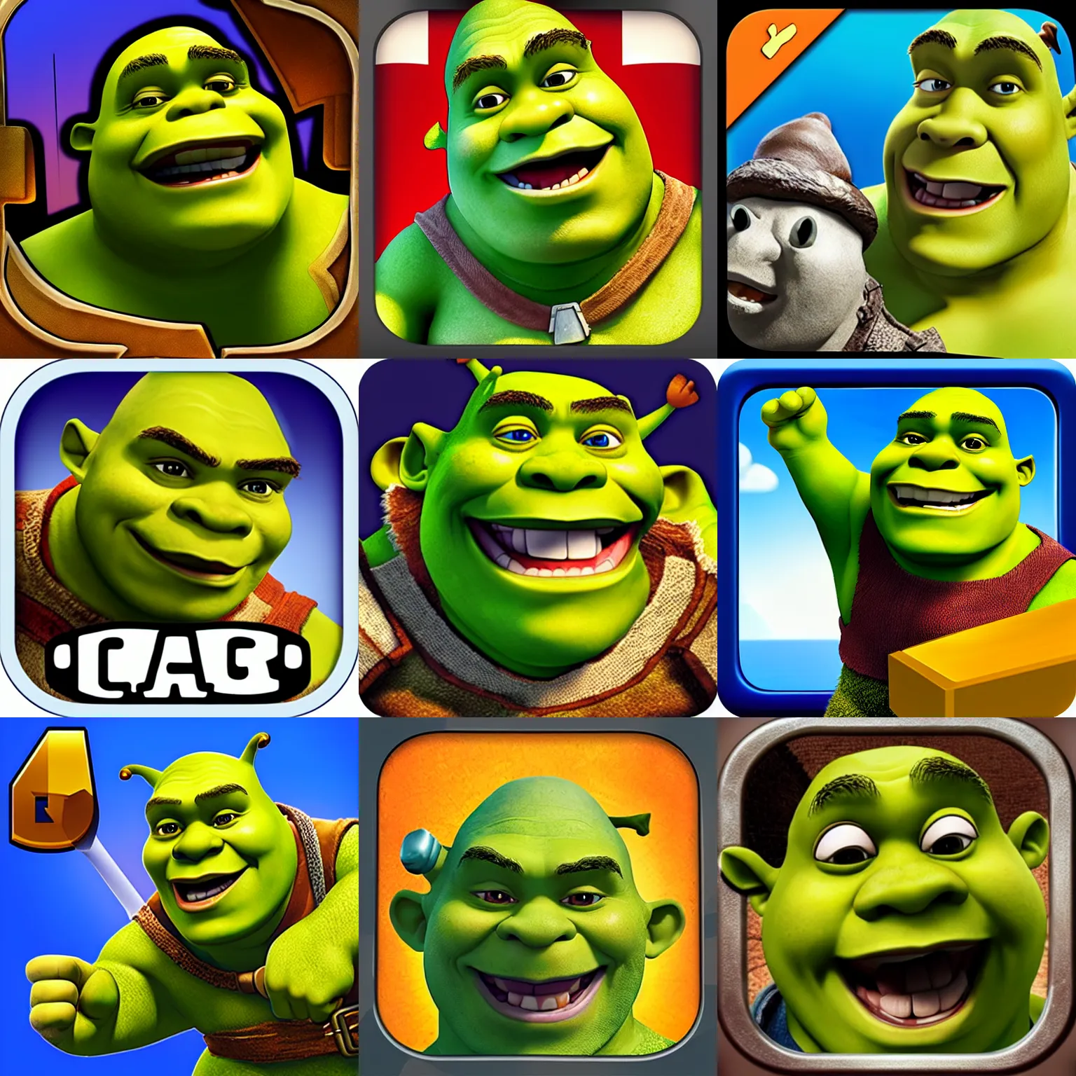 Shrek As The Clash Of Clans App Icon Stable Diffusion Openart