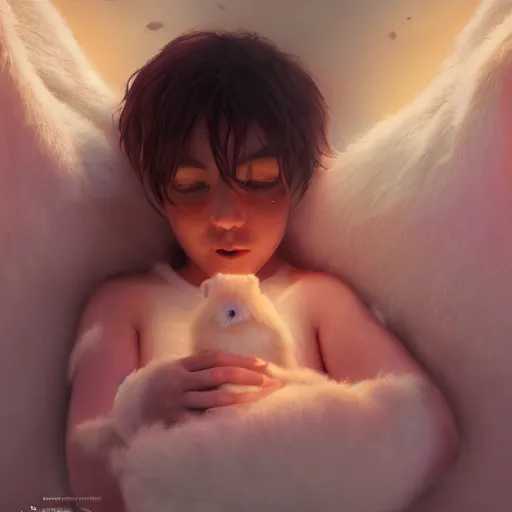 Image similar to The snuggliest snuggles in the world, huggy wuggy from poppy playtime video game, fullbody, ultra high detailed, glowing lights, oil painting, Greg Rutkowski, Charlie Bowater, Beeple, unreal 5, DAZ, hyperrealistic, octane render, RPG portrait, dynamic lighting, fantasy art, beautiful face