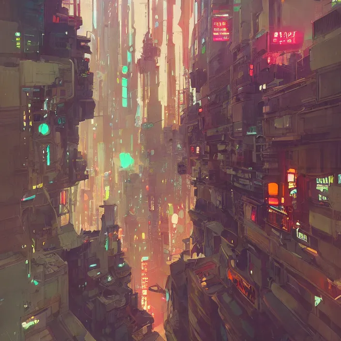 Image similar to a beautiful painting of a cyberpunk city by sergey kolesov and pascal blanche and greg rutkowski andsachin teng. in style of digital art. colorful comic, symmetry, hyper detailed. octane render. trending on artstation