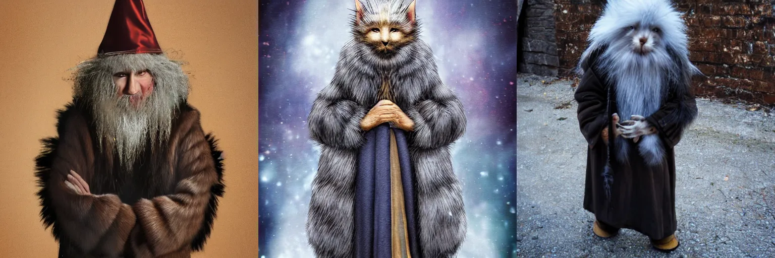 Prompt: wizard wearing fur