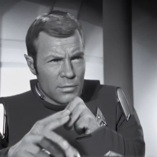 Image similar to photograph of captain j. kirk from star trek looking amazed with his mouth and eyes wide open. film still, detailed face!!, ultra realism, dramatic lighting, zeiss lens, canon eos, dynamic pose, 8 resolution, hyperrealism