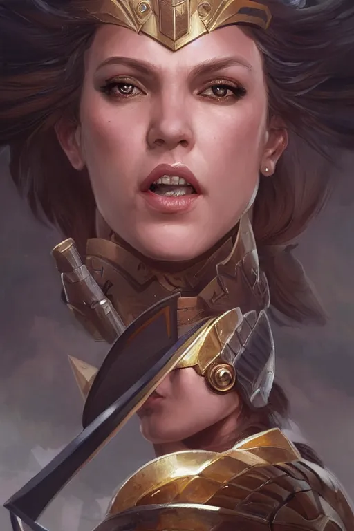 Image similar to amazon valkyrie athena, d & d, fantasy, portrait, highly detailed, headshot, digital painting, trending on artstation, concept art, sharp focus, illustration, art by artgerm and greg rutkowski and magali villeneuve