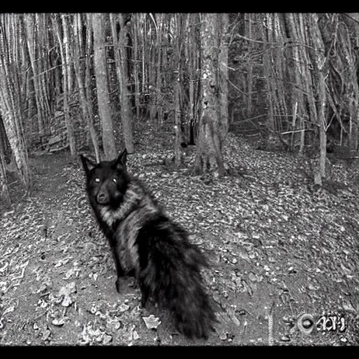 Image similar to werewolf caught on a trail cam