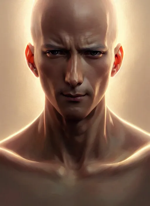 Prompt: ultra realistic illustration, handsome saitama. intricate, highly detailed, digital painting, artstation, concept art, smooth, sharp focus, illustration, art by artgerm and greg rutkowski and alphonse mucha and wlop