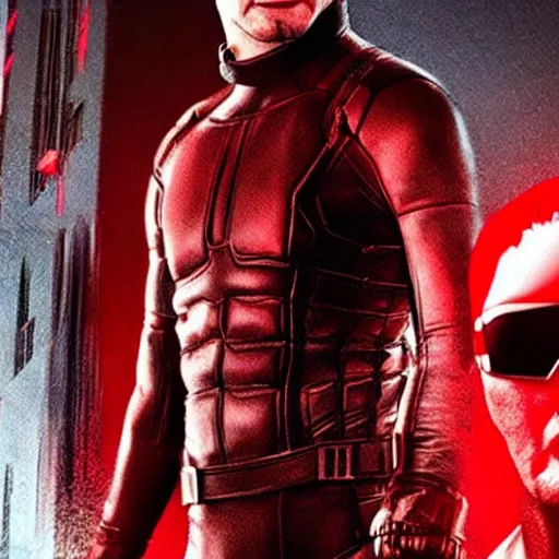 Image similar to Keanu Reeves as daredevil 4k detailed super realistic