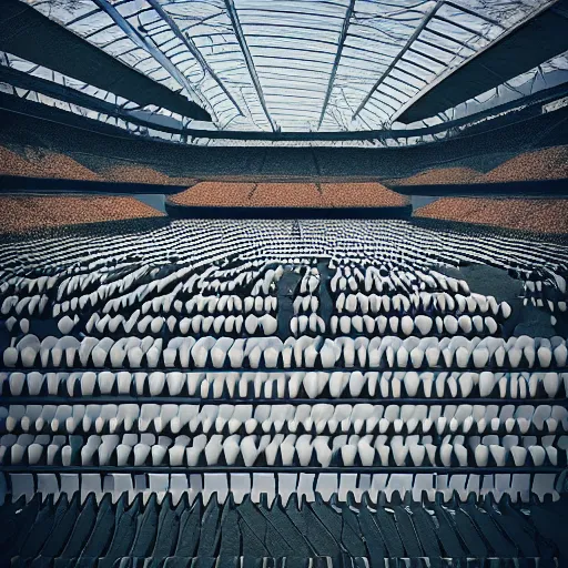 Image similar to stadium full of dead people behance