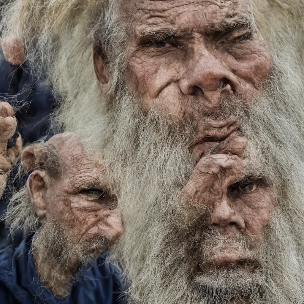 Prompt: national geographic photo of the man with the most nerves in the world