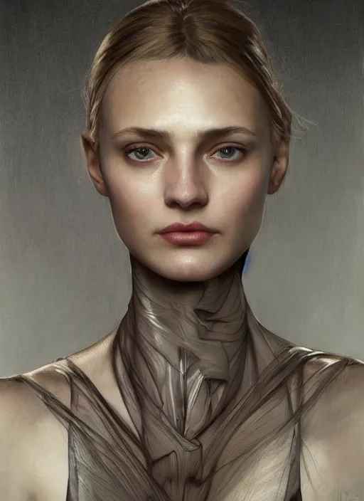 Prompt: Beautiful portrait of Daria Strokous, extreme closeup, physically accurate, moody dynamic lighting, very very intricate, very very elegant, highly detailed, digital painting, artstation, HR GIGER, Hieronymus Bosch, Francis Bacon, concept art, smooth, very beautiful, sharp focus, illustration, art by artgerm and greg rutkowski and alphonse mucha