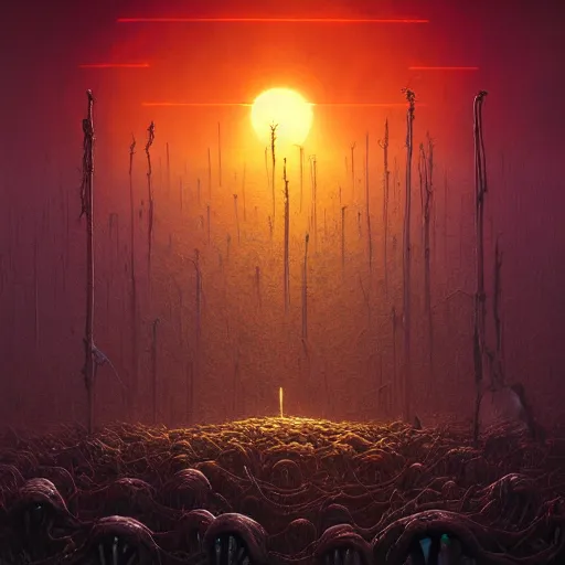 Prompt: rotting alien army, by dan mumford and zdzisław beksinski, fine details, digital art, volumetric lighting, cinematic light, photorealistic, 4 k,