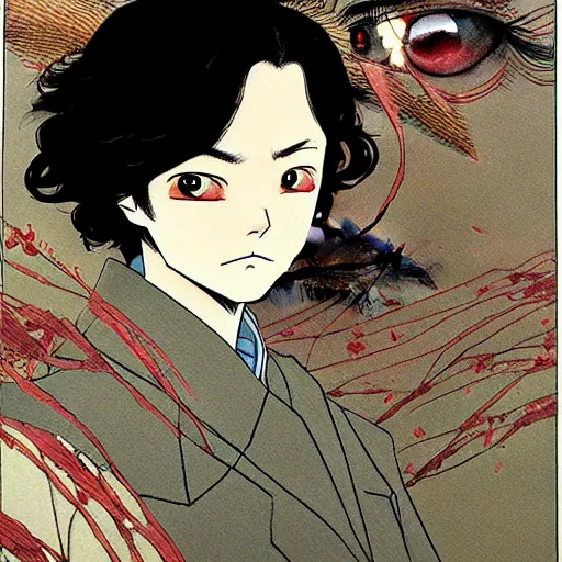 Image similar to prompt : portrait of elv painted in miyazaki color style drawn by katsuhiro otomo and takato yamamoto, inspired by fables, china doll face, smooth face feature, intricate oil painting, high detail, sharp high detail, manga and anime 2 0 0 0