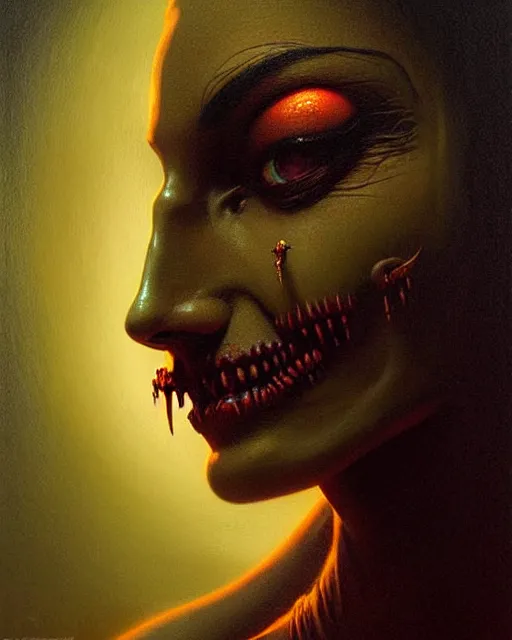 Prompt: symmetra from overwatch, character portrait, portrait, close up, concept art, intricate details, highly detailed, horror poster, horror, vintage horror art, realistic, terrifying, in the style of michael whelan, beksinski, and gustave dore