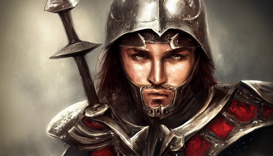 Image similar to warrior knight portrait