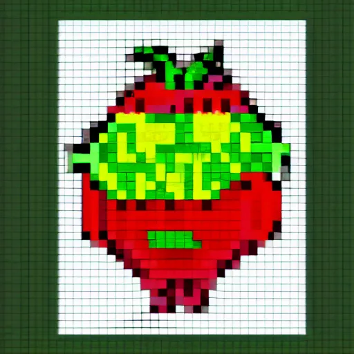 Prompt: Tomato monster, pixelart