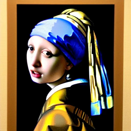 Prompt: painting of girl with a Pearl Earring by Jumji Ito