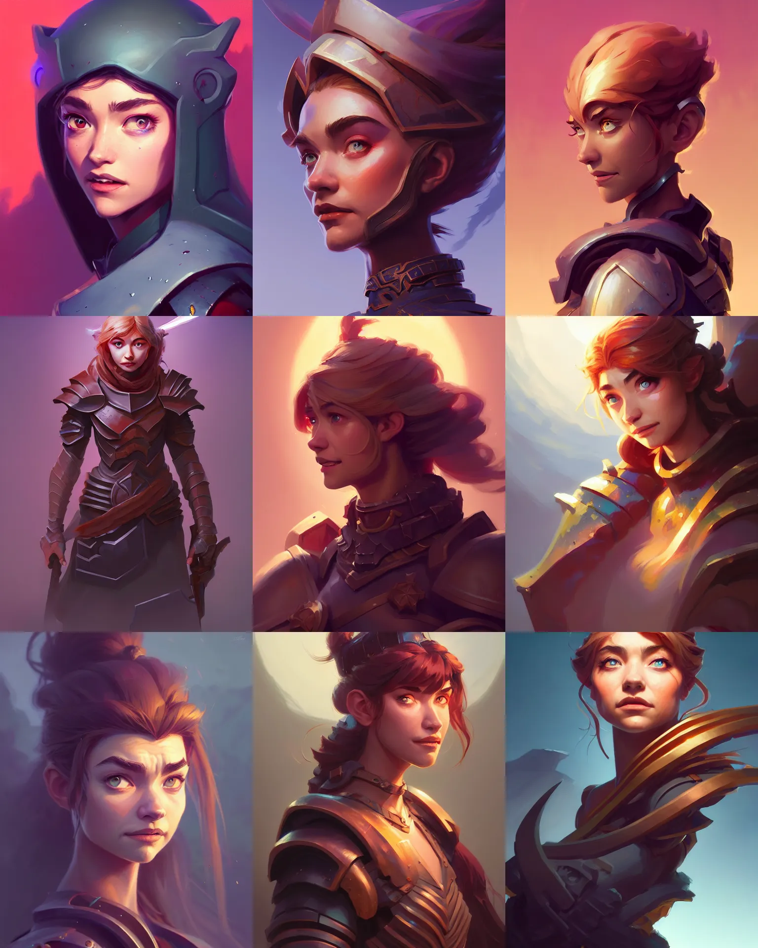 Prompt: side centered painted portrait, imogen poots as a paladin, octane render, gloomhaven, matte painting concept art, official fanart behance hd artstation by jesper ejsing, by rhads and makoto shinkai and lois van baarle and ilya kuvshinov and rossdraws