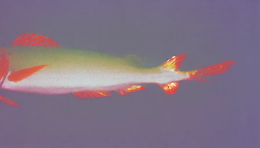 Prompt: 7 0 s movie still of a two leg fish, cinestill 8 0 0 t 3 5 mm technicolor, heavy grain, high quality, high detail