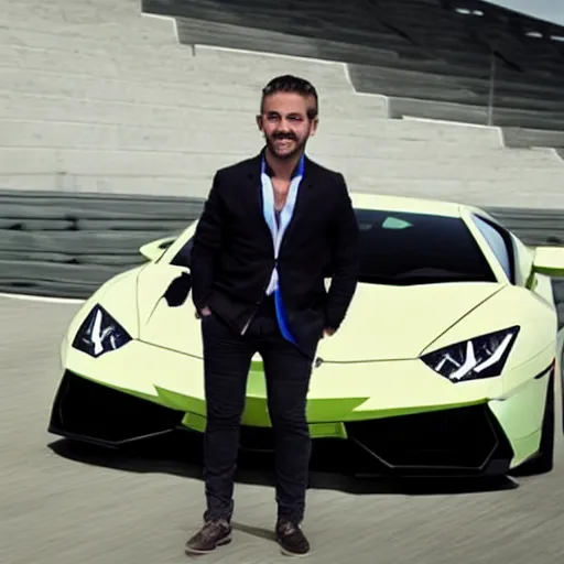 Prompt: lamborghini as a human