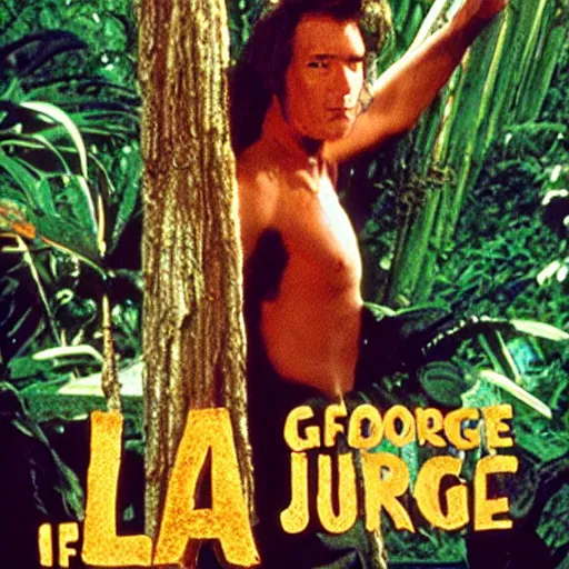 Prompt: george of the jungle directed by david lynch