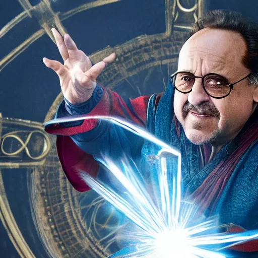 Image similar to film still of Danny Devito as Doctor Strange in the Multiverse of Madness