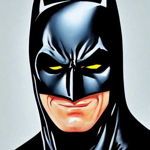 Prompt: Close-up portrait of the the batman