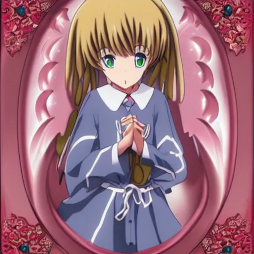 Image similar to catholic anime girl
