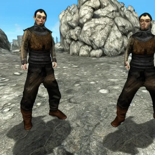 Prompt: mr bean in skyrim