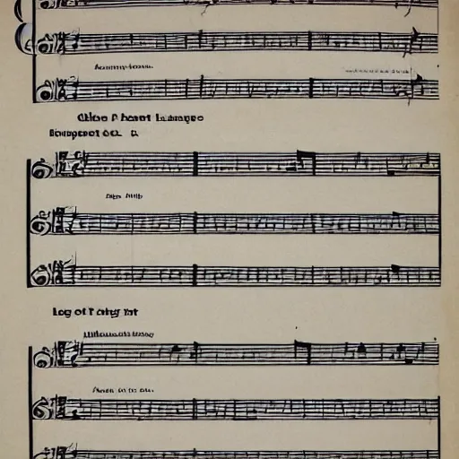 Prompt: a legible piece of sheet music