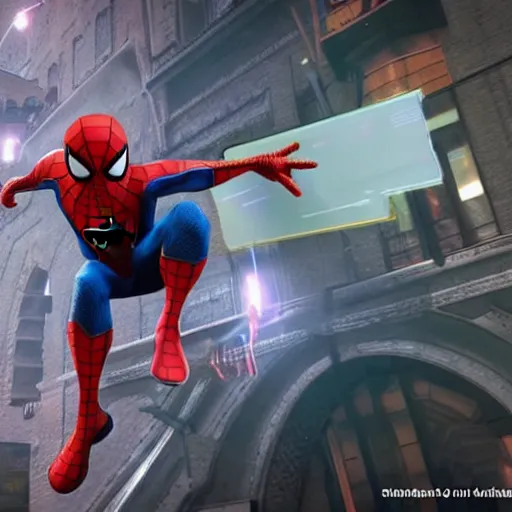 Image similar to Spider-Man in Super Smash Bros Ultimate, high detail