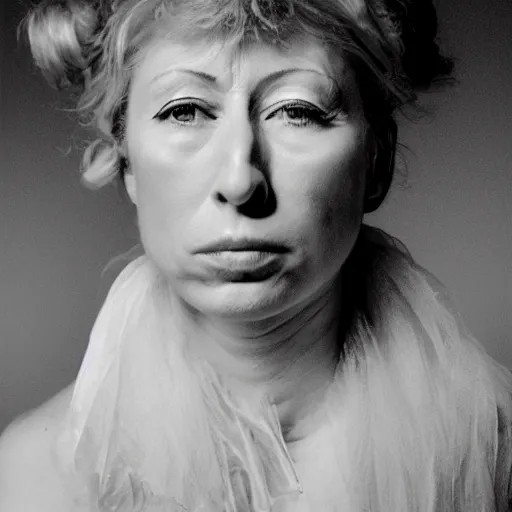 A Cindy Sherman self portrait of a cloud, Stable Diffusion