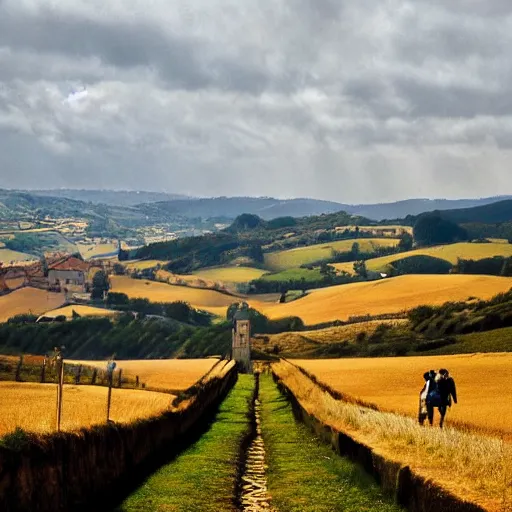 Prompt: camino santiago, photography, detailed, award winning photo, beautiful lighting