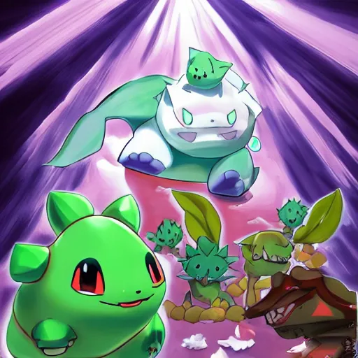 Prompt: danny de vito as a bulbasaur, anime, hyperdetailed, volumetric lighting, sharp focus, pokemon, ken sugimori