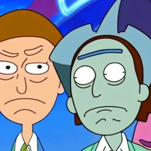 Image similar to johnny depp in rick and morty