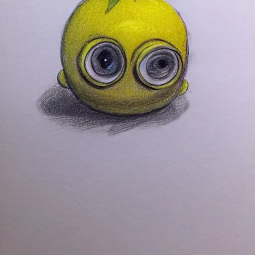 Image similar to sketch of a lemon monster