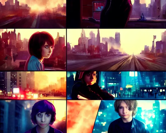 Image similar to 2 0 1 0 scott pilgrim vs. the world movie still girl look at the cityscape from roof perfect face fine realistic face pretty face reflective polymer suit tight neon puffy jacket blue futuristic sci - fi elegant by denis villeneuve tom anders zorn hans dragan bibin thoma greg rutkowski ismail inceoglu illustrated sand storm alphonse mucha