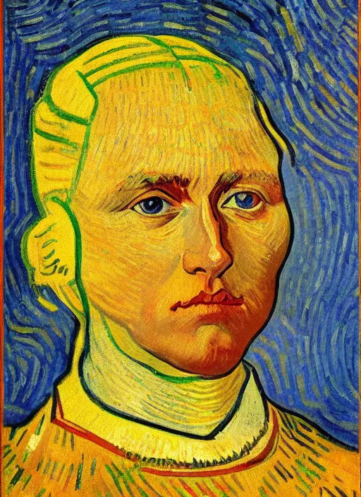 Prompt: !! portrait of joan d'arc!! by van gogh, detailed expressionist oil painting masterpiece with detailed face, 8 k resolution, smooth, sharp focus