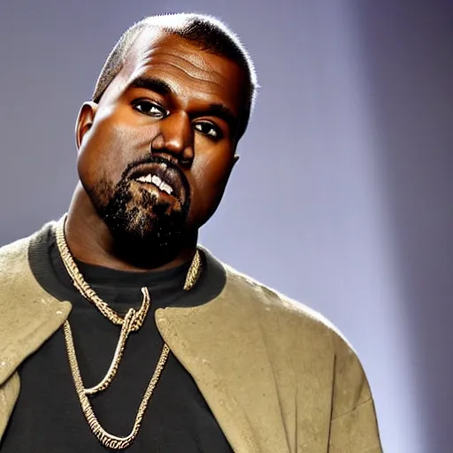 Prompt: Kanye West on heavy metal band