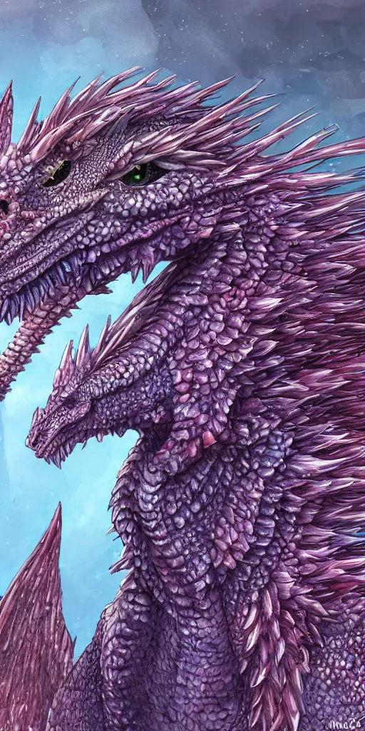 Prompt: 4k close up illustration of a tempest dragon, extremely detailed, award winning, best of the year