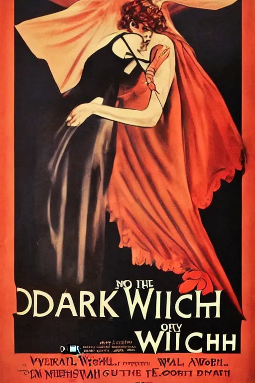 Image similar to movie poster for dark witch, 1 9 2 0