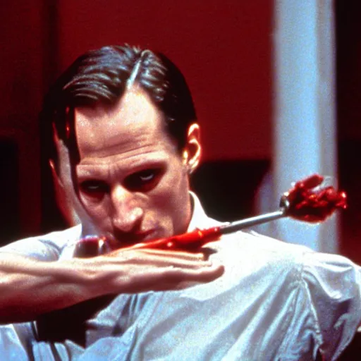 Prompt: Shakespeare play in American Psycho (1999)