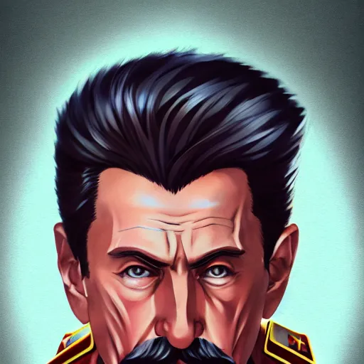 Prompt: portrait of stalin as a racing legend, anime fantasy illustration by tomoyuki yamasaki, kyoto studio, madhouse, ufotable, square enix, cinematic lighting, trending on artstation