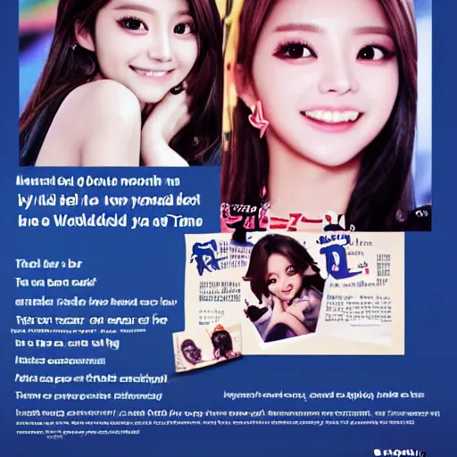 Image similar to propoganda poster of tzuyu from twice taking over the wold