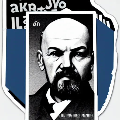 Prompt: sticker vladimir lenin