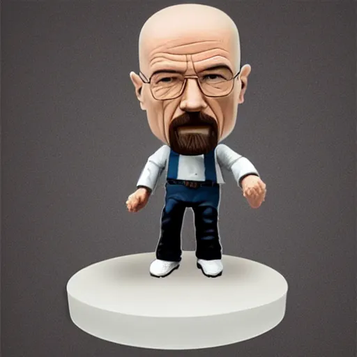 Prompt: walter white bobble head toy