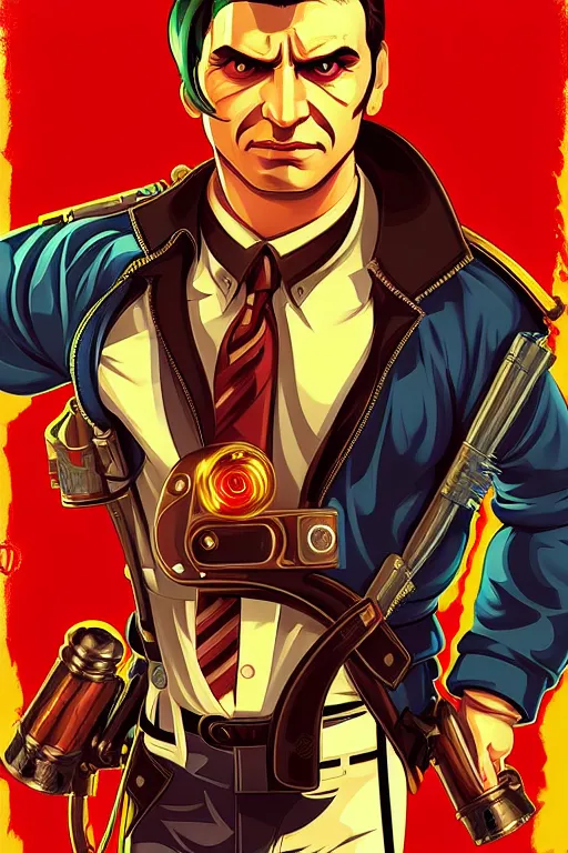 Image similar to 8 k hd poster of revolution, pop art, pixel, bioshock art style, gta chinatown art style, 8 k uhd character details, 8 k uhd art by artgerm richard hamilton and mimmo rottela