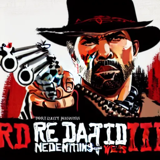 Image similar to illustration red dead redemption 2 artwork of kanye west, in the style of red dead redemption 2 loading screen, by stephen bliss