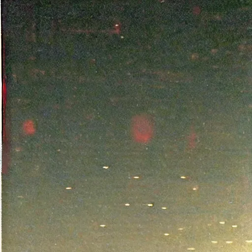 Image similar to blurry picture of a thing in the night sky that might be an ufo, 8 0 ies home video,