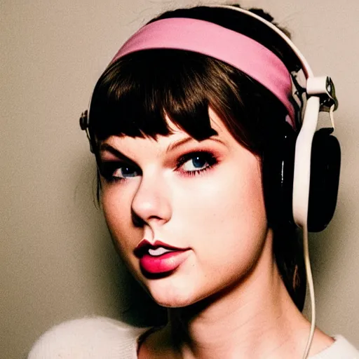 Image similar to The LoFi Beats girl is Taylor Swift