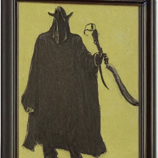 Image similar to plague doctor by edwin austin abbey
