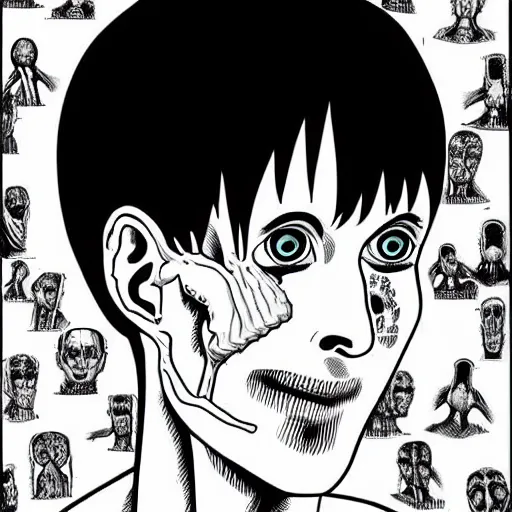 Image similar to human anatomy by junji ito